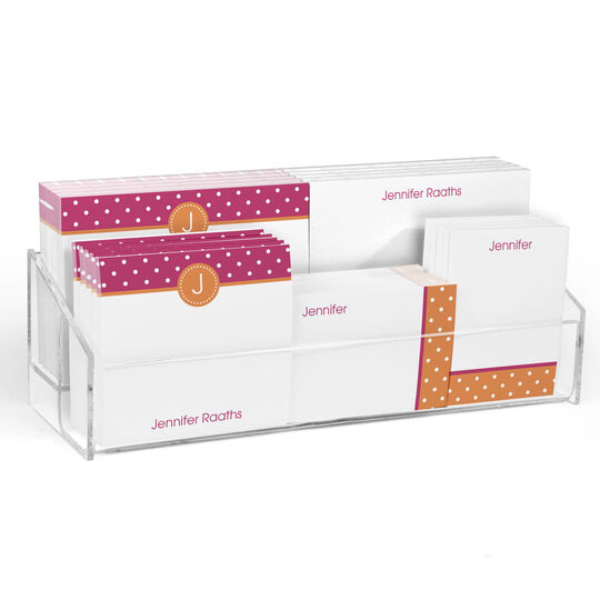 Raspberry & Apricot Polka Dot Post-it® Notes Ensemble